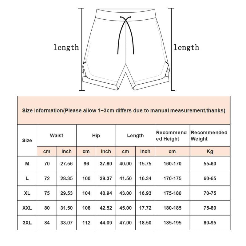 Pantalones cortos de fitness 2 en 1.