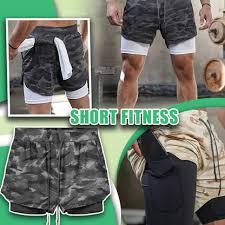 Pantalones cortos de fitness 2 en 1.